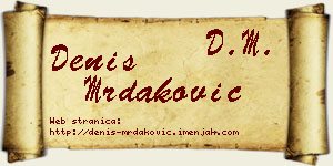 Denis Mrdaković vizit kartica